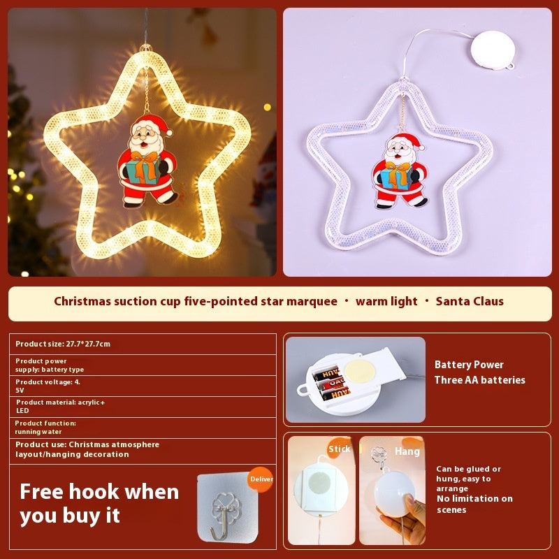 Christmas Pendant Led Star Light Decoration