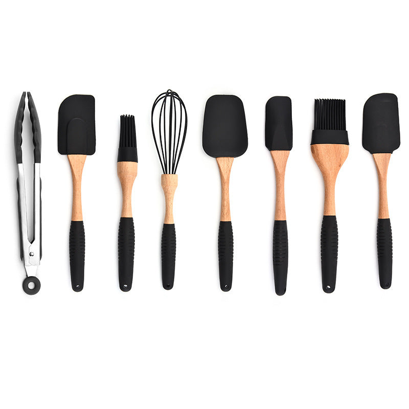 Baking Wooden Handle Silicone Kitchenware