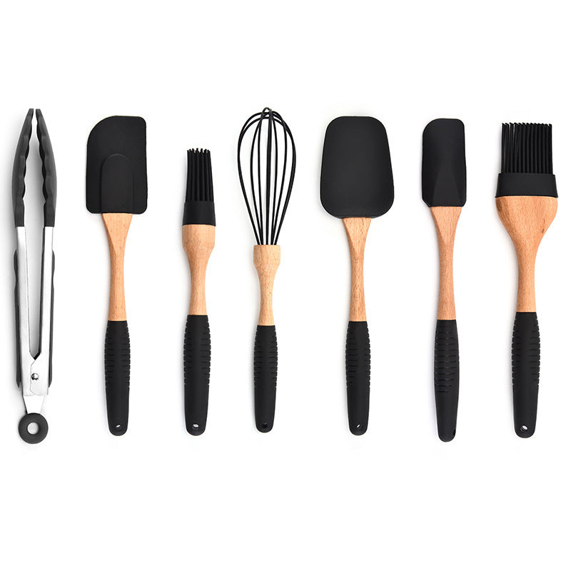 Baking Wooden Handle Silicone Kitchenware