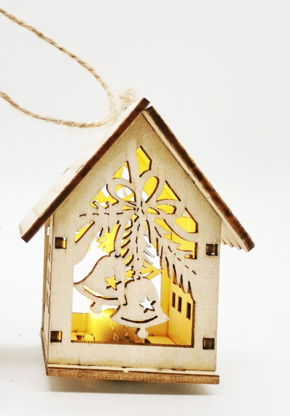 Christmas Wooden Craftwork Small House Decorations