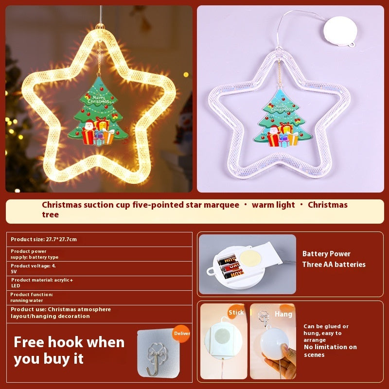 Christmas Pendant Led Star Light Decoration