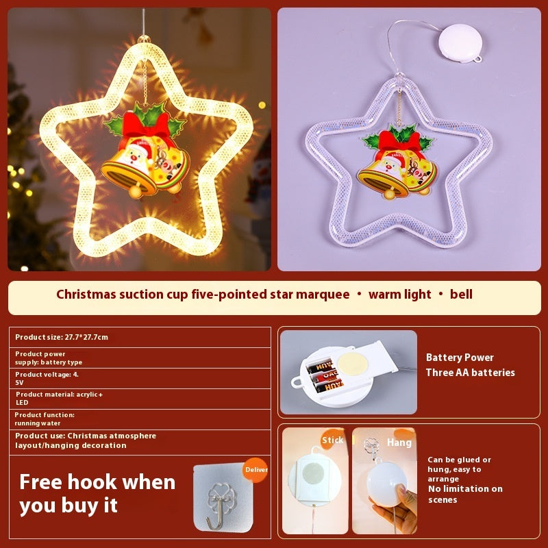 Christmas Pendant Led Star Light Decoration