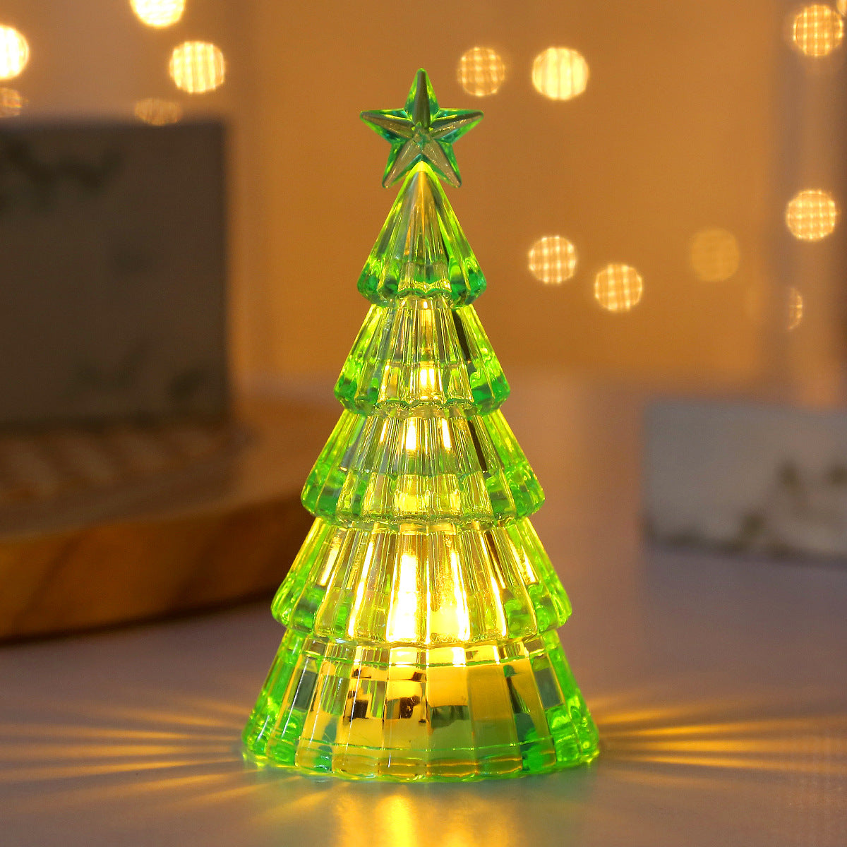 Light-emitting Christmas Tree Crystal Night Lamp