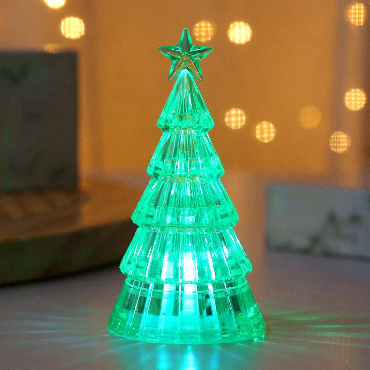 Light-emitting Christmas Tree Crystal Night Lamp