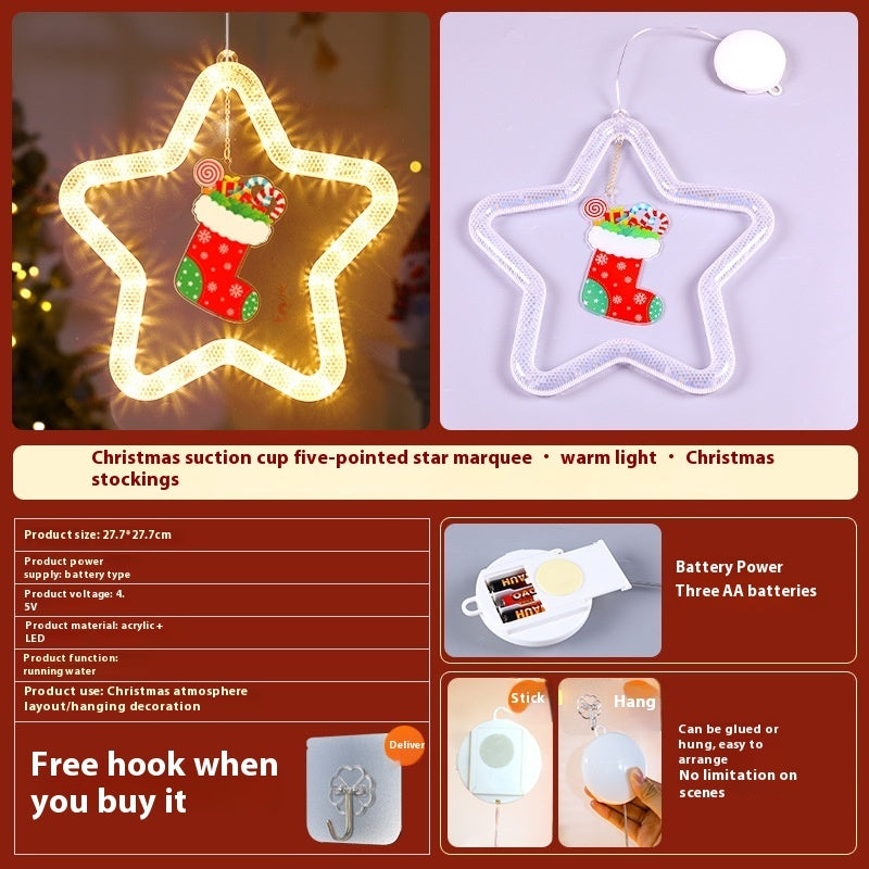 Christmas Pendant Led Star Light Decoration