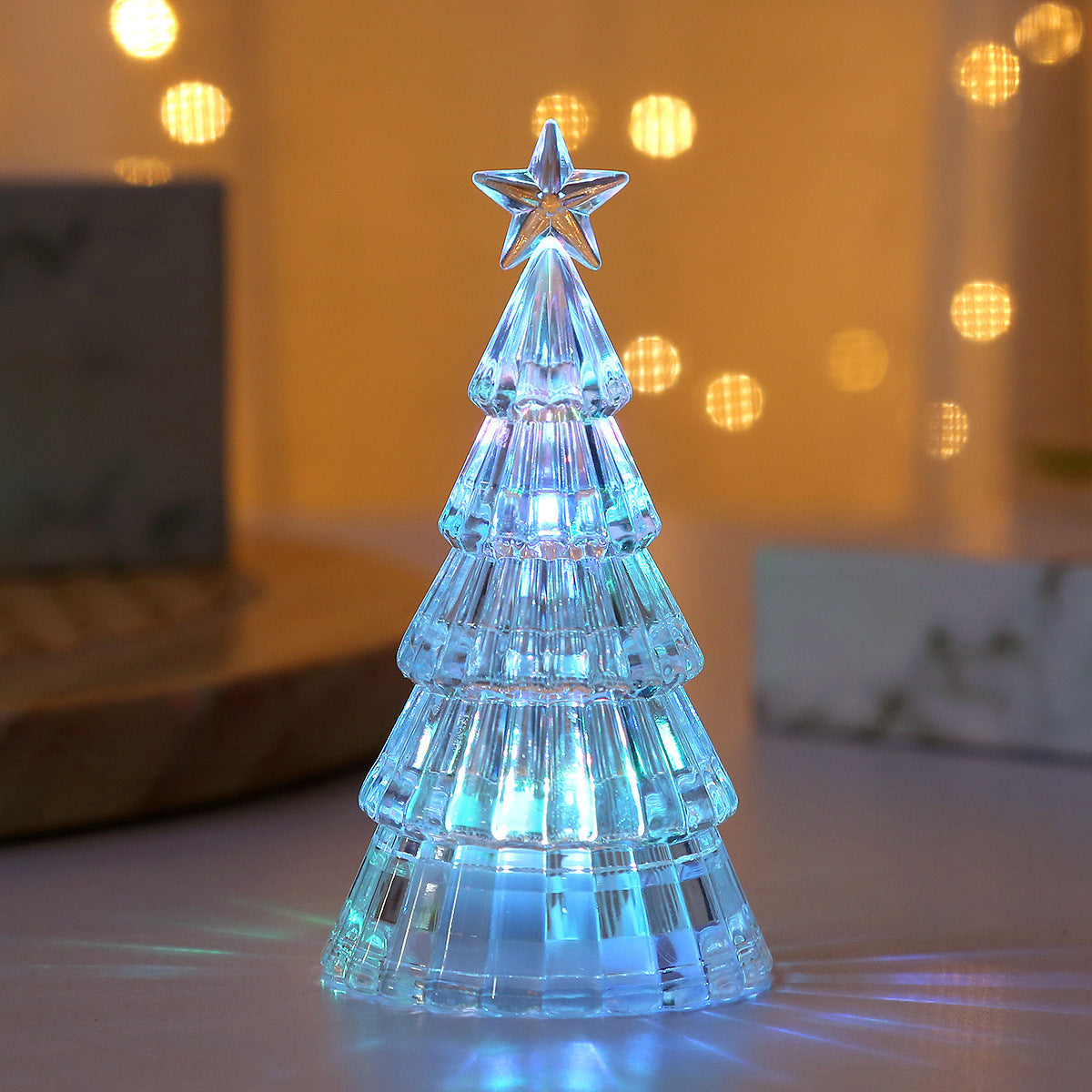 Light-emitting Christmas Tree Crystal Night Lamp