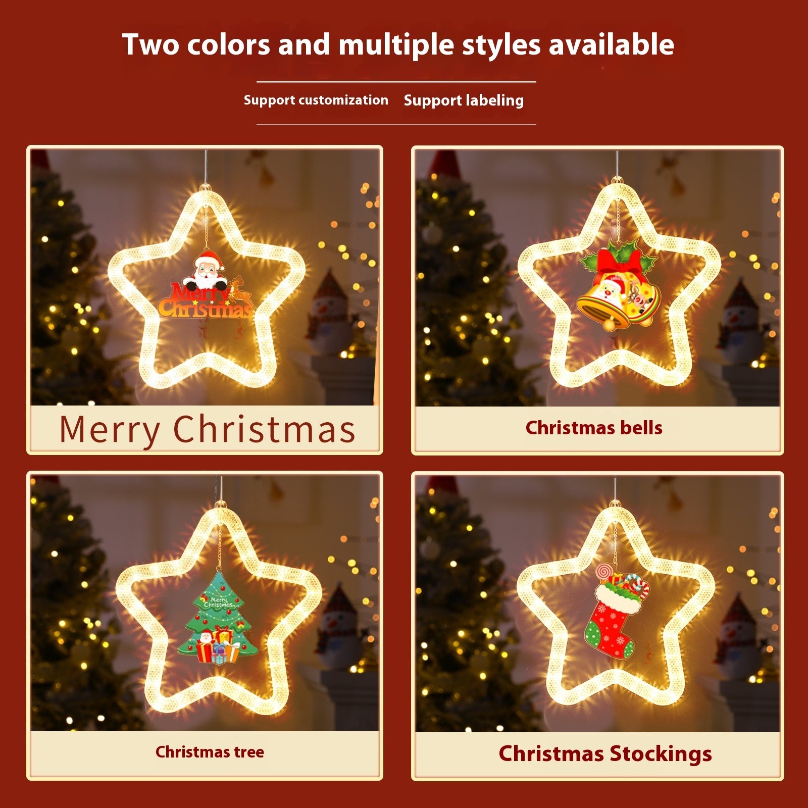 Christmas Pendant Led Star Light Decoration